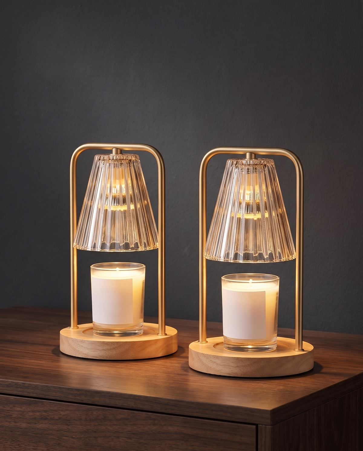 Liliane Duo candle warmer lamps, third angle