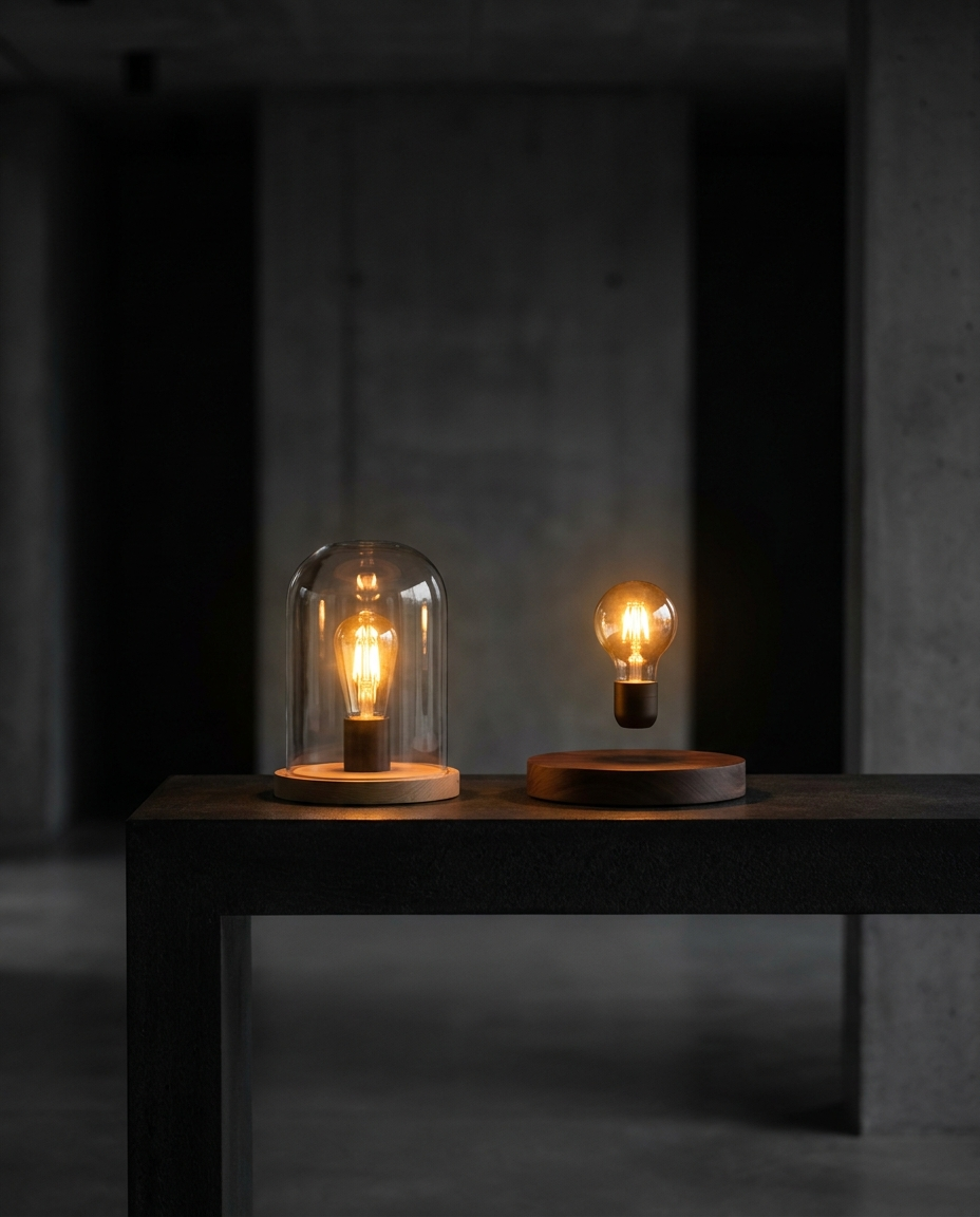 The Solstice Duo table lamps, both lamps together