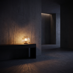 Marée table lamp, styled on a nightstand