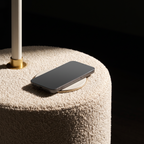 Lumen floor lamp, detail close-up of wireless charging pad