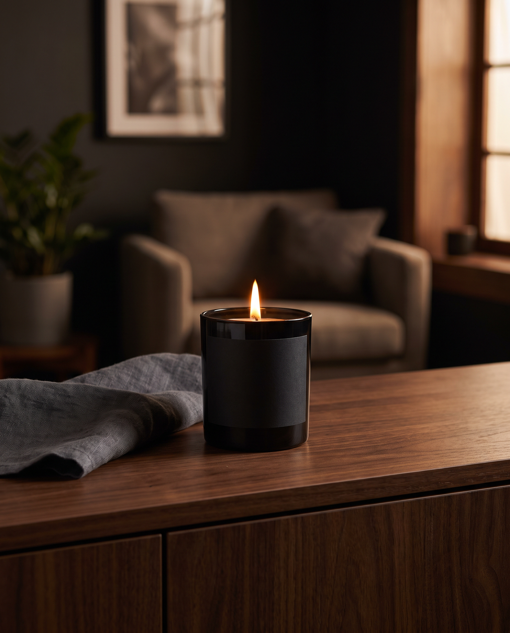 Cinder — The Ritual Sage candle, lifestyle scene