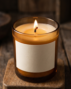 Alder — The Balsam & Cedarwood candle, detail close-up