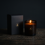 Regent — The Mahogany Teakwood candle and box, third angle